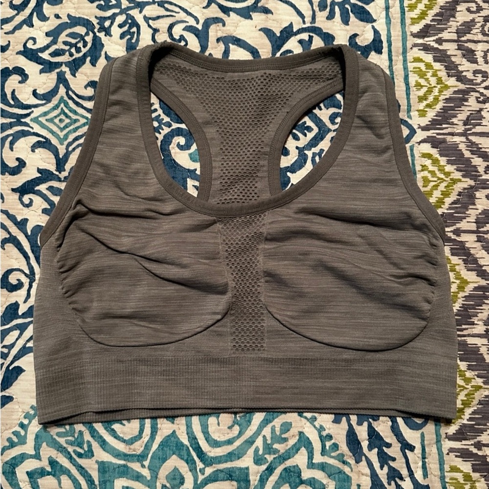 Duluth Trading Co Air Durance Size Small Medium Impact Racerback Sports Bra Gray